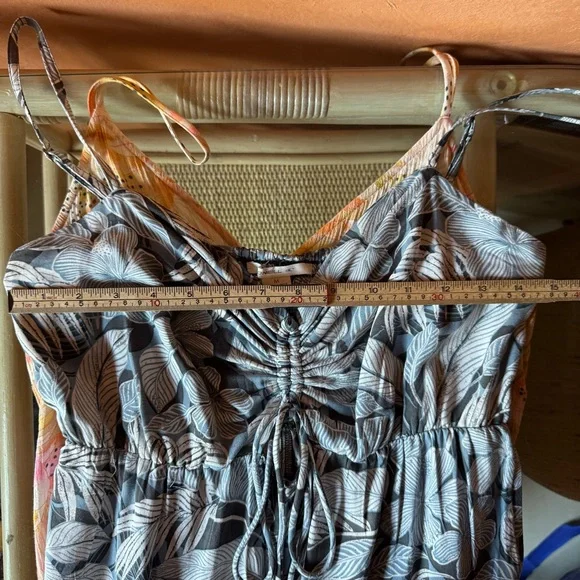 O’Neill Women’s Medium Tropical Wide Leg Jumpsuit Bundle Blue & Yellow - Picture 8 of 9